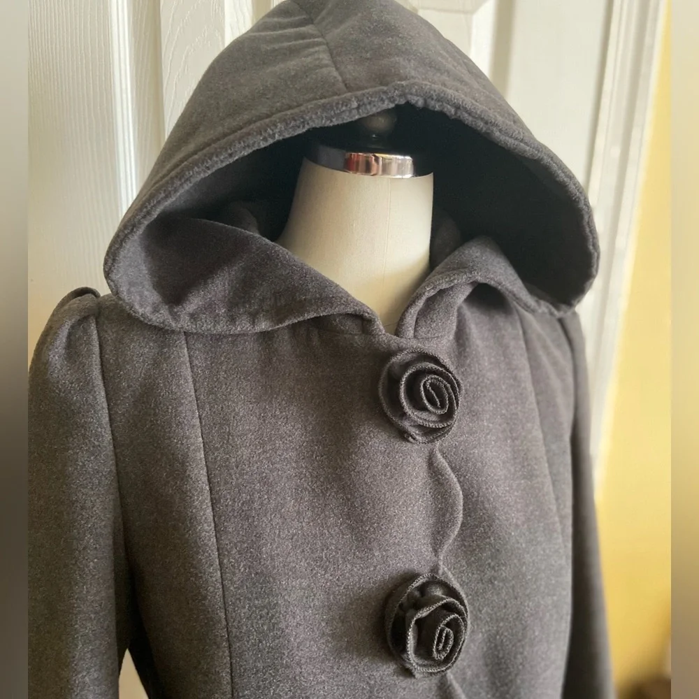 Rothschild Charcoal Hooded Coat - Picture 3 of 15